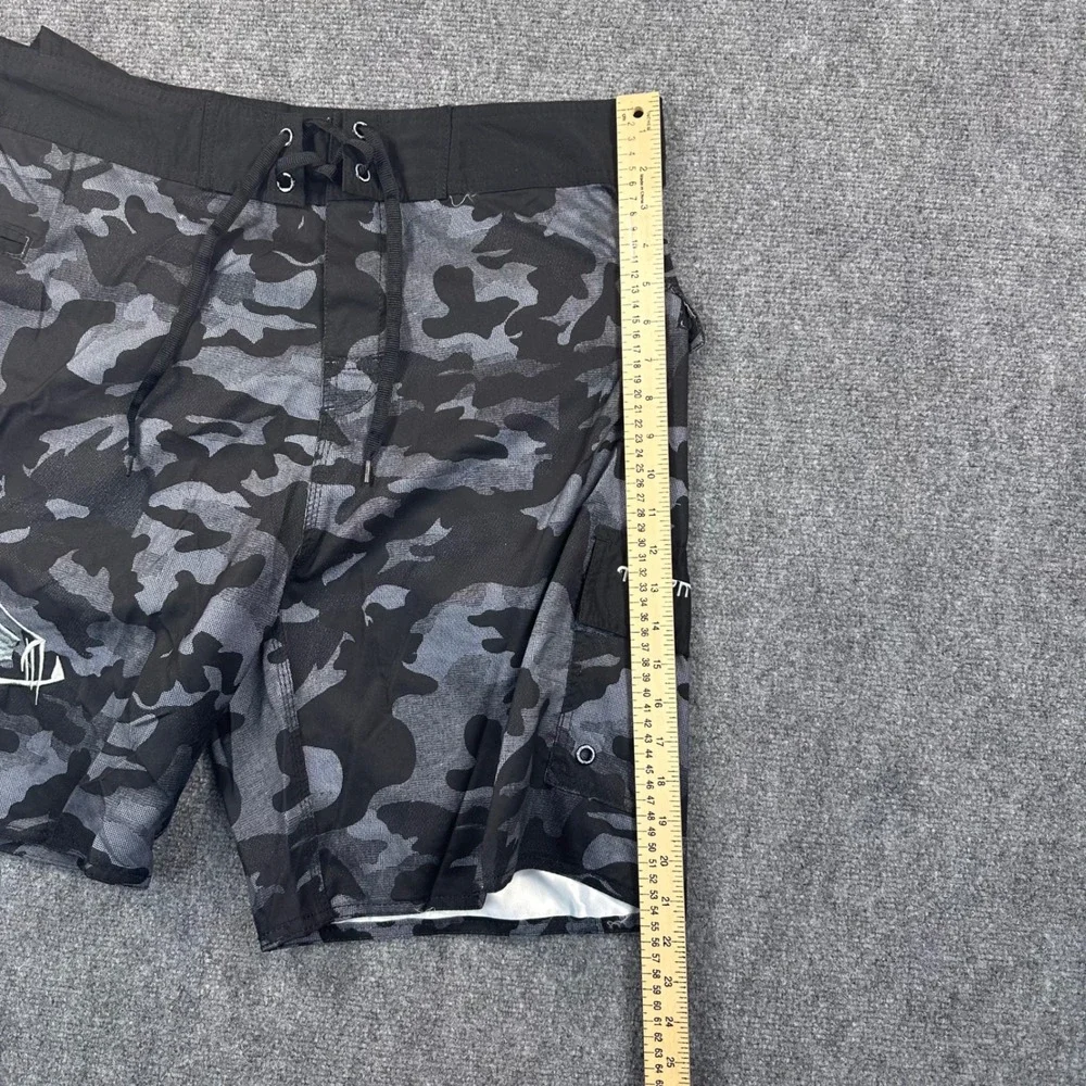 [Lot of 2]Tormenter Board Shorts Men's‎ 40 Black Camo Cargo Swim Trunks Big Fish